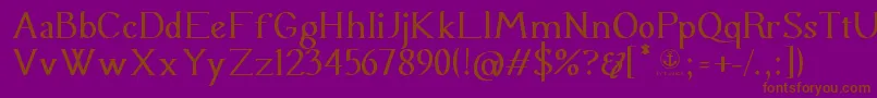 UraniaSerif Font – Brown Fonts on Purple Background