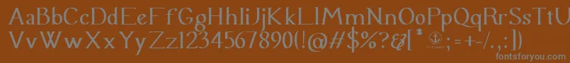 UraniaSerif Font – Gray Fonts on Brown Background