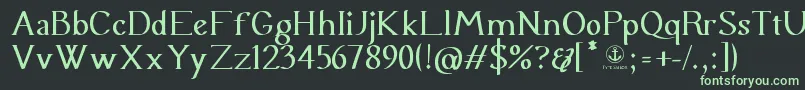 UraniaSerif Font – Green Fonts on Black Background