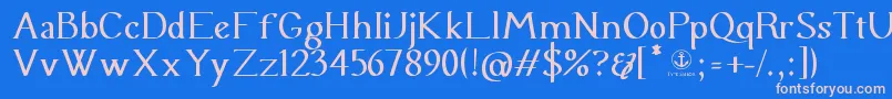 UraniaSerif Font – Pink Fonts on Blue Background