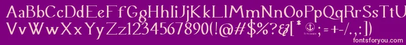 UraniaSerif Font – Pink Fonts on Purple Background
