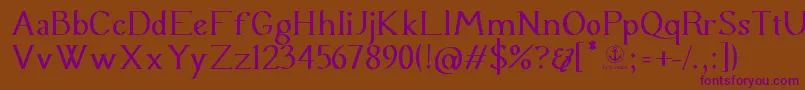 UraniaSerif Font – Purple Fonts on Brown Background