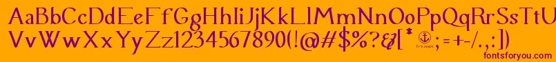 UraniaSerif Font – Purple Fonts on Orange Background
