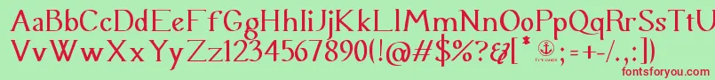 UraniaSerif Font – Red Fonts on Green Background