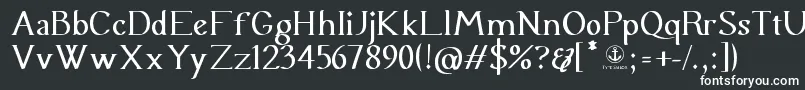 Шрифт UraniaSerif – белые шрифты на чёрном фоне