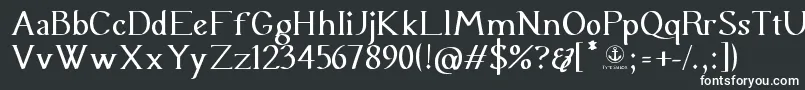 フォントUraniaSerif – 黒い背景に白い文字