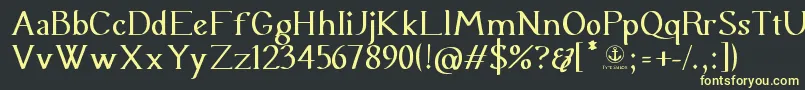 UraniaSerif Font – Yellow Fonts on Black Background