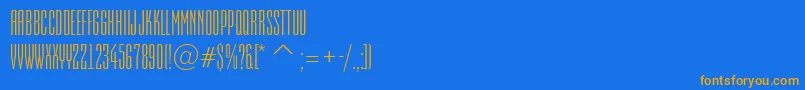 EmpirialnrRegular Font – Orange Fonts on Blue Background