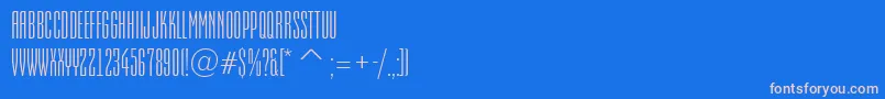 EmpirialnrRegular-fontti – vaaleanpunaiset fontit sinisellä taustalla