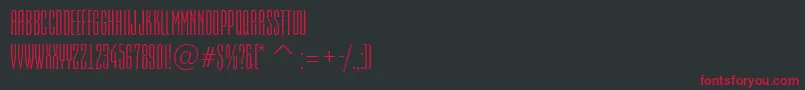 Шрифт EmpirialnrRegular – красные шрифты на чёрном фоне