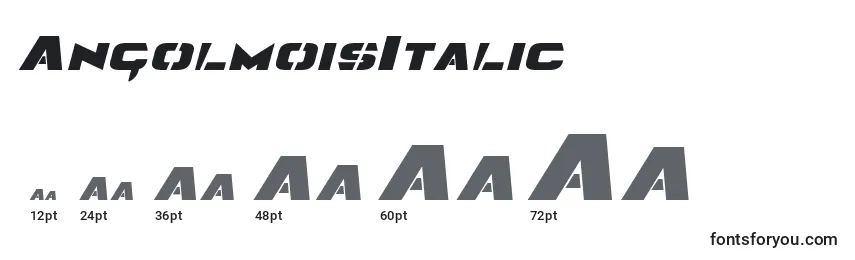 AngolmoisItalic Font Sizes