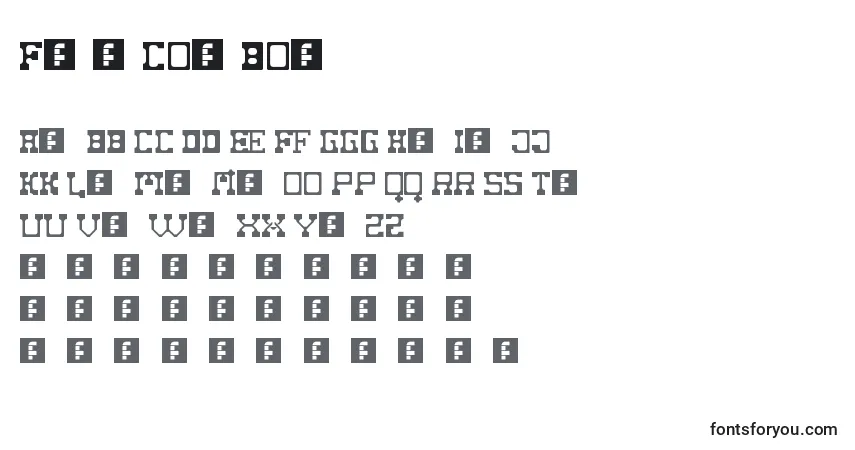 Czcionka FatCowboy – alfabet, cyfry, specjalne znaki