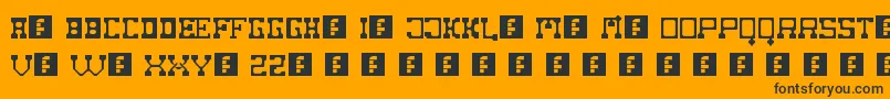 FatCowboy Font – Black Fonts on Orange Background
