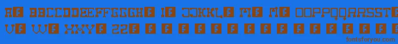 FatCowboy Font – Brown Fonts on Blue Background