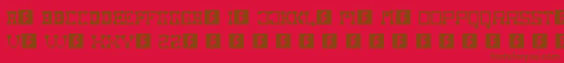 FatCowboy-fontti – ruskeat fontit punaisella taustalla