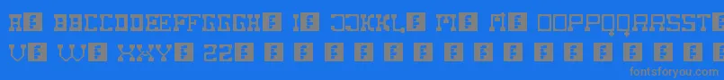 FatCowboy Font – Gray Fonts on Blue Background