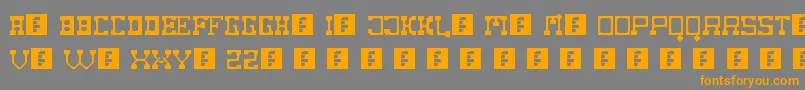 FatCowboy Font – Orange Fonts on Gray Background