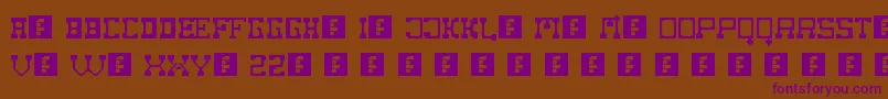 FatCowboy Font – Purple Fonts on Brown Background
