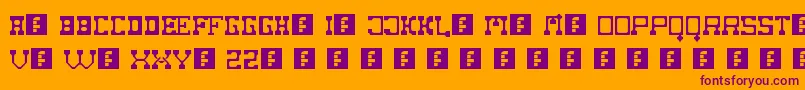 FatCowboy Font – Purple Fonts on Orange Background