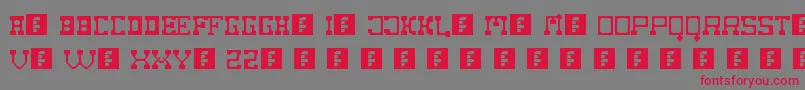 FatCowboy Font – Red Fonts on Gray Background