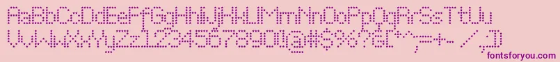 Perfostarc Font – Purple Fonts on Pink Background