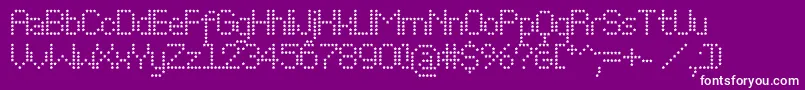 Perfostarc Font – White Fonts on Purple Background