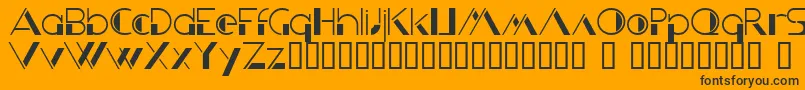 Czcionka KriziaUomo – czarne czcionki na pomarańczowym tle