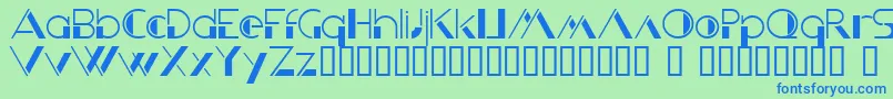 KriziaUomo Font – Blue Fonts on Green Background