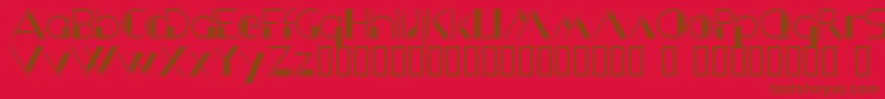 KriziaUomo Font – Brown Fonts on Red Background