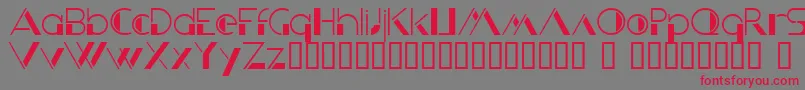 フォントKriziaUomo – 赤い文字の灰色の背景