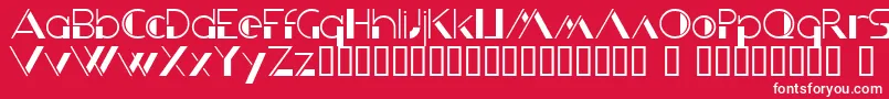 フォントKriziaUomo – 赤い背景に白い文字