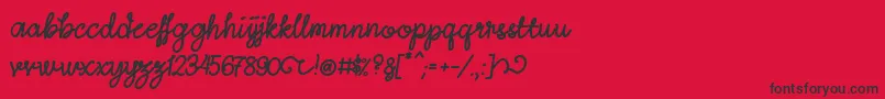 fuente LightheartScript – Fuentes Negras Sobre Fondo Rojo