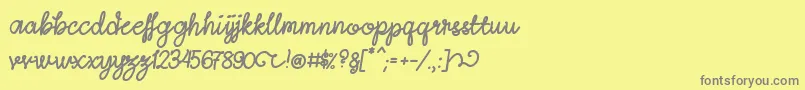 En savoir plus sur la police LightheartScript Police LightheartScript – polices grises sur fond jaune
