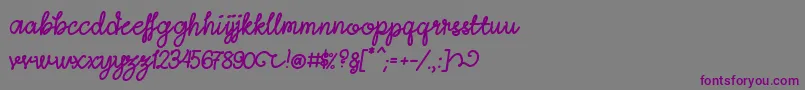 LightheartScript Font – Purple Fonts on Gray Background