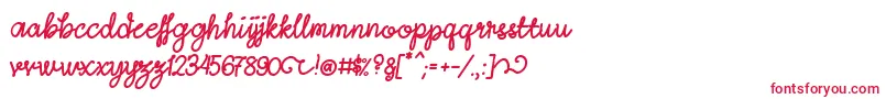 fuente LightheartScript – Fuentes Rojas Sobre Fondo Blanco