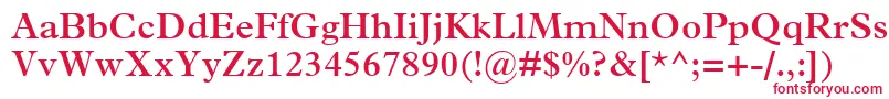 PlantinMtSemiBold Font – Red Fonts on White Background