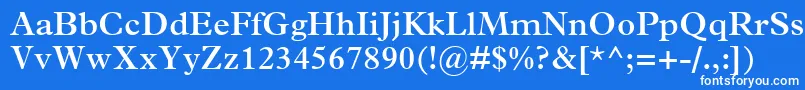 Шрифт PlantinMtSemiBold – белые шрифты на синем фоне