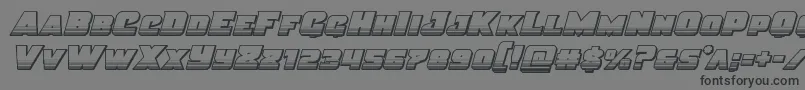 Шрифт Justicechrome – чёрные шрифты на сером фоне