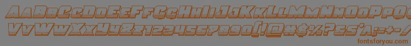 Justicechrome Font – Brown Fonts on Gray Background