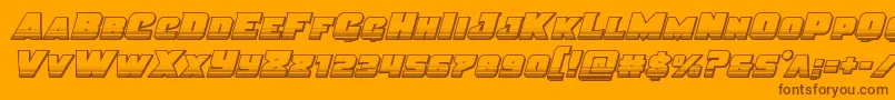 Шрифт Justicechrome – коричневые шрифты на оранжевом фоне