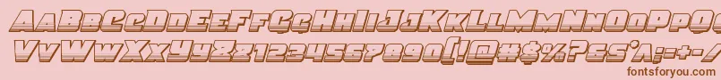 Justicechrome-fontti – ruskeat fontit vaaleanpunaisella taustalla