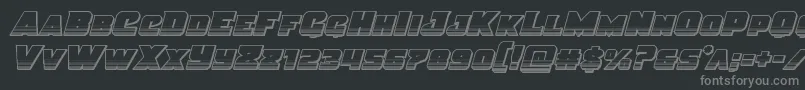 Justicechrome Font – Gray Fonts on Black Background