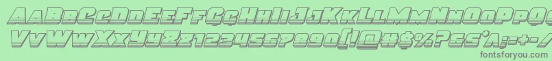 Police Justicechrome – polices grises sur fond vert