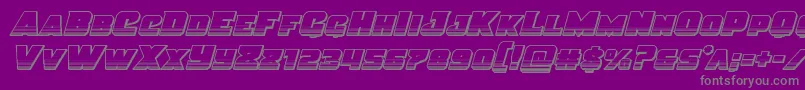 Police Justicechrome – polices grises sur fond violet