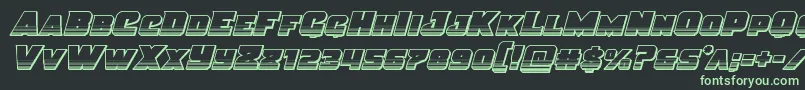Justicechrome Font – Green Fonts on Black Background