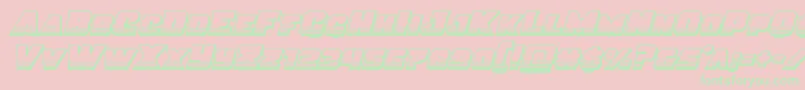 fuente Justicechrome – Fuentes Verdes Sobre Fondo Rosa
