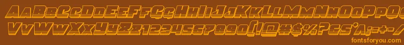 Justicechrome Font – Orange Fonts on Brown Background