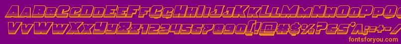 Justicechrome Font – Orange Fonts on Purple Background