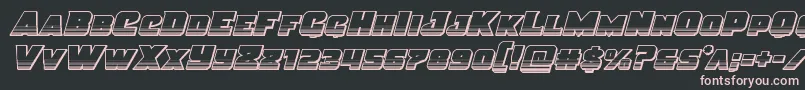 フォントJusticechrome – 黒い背景にピンクのフォント