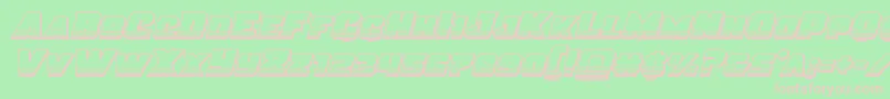 Justicechrome-fontti – vaaleanpunaiset fontit vihreällä taustalla